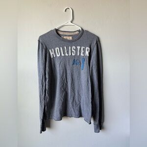 Hollister Men's Gray Long Sleeve Top